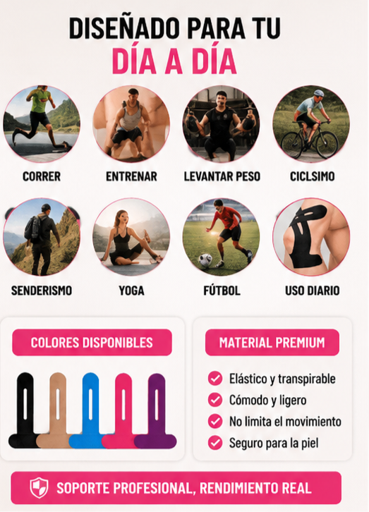 Nuevo Soporte Kinesio Rodilla Activa Pro