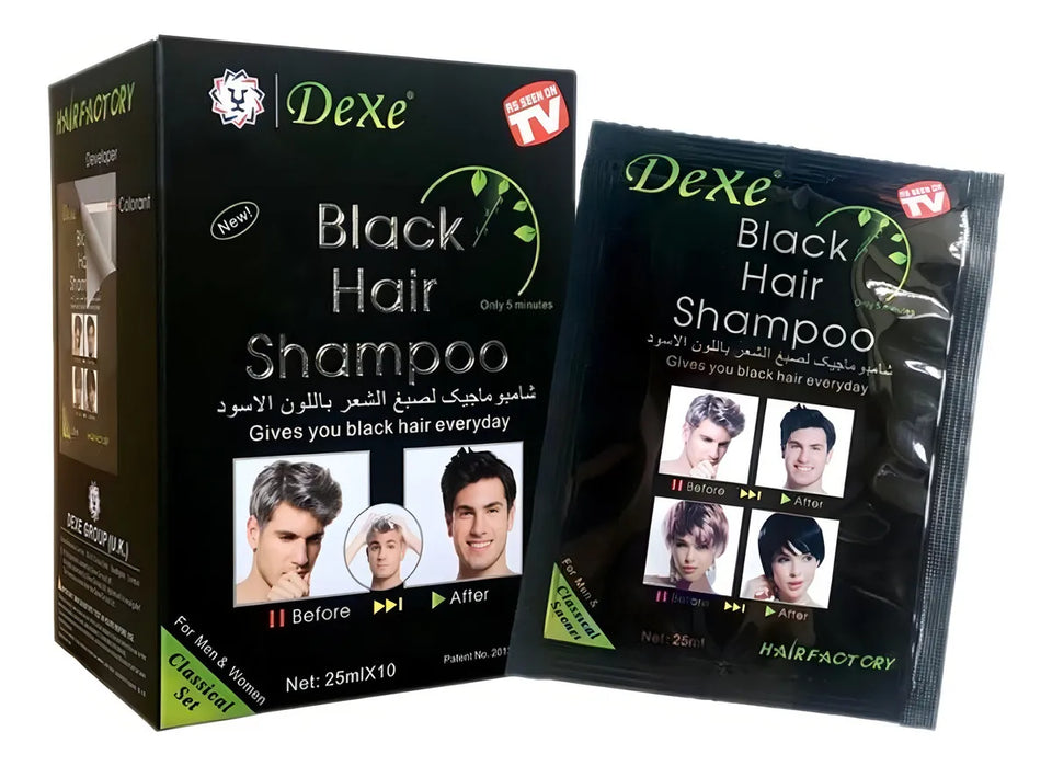 SHAMPOO CUBRE CANAS NEGRO INSTANTÁNEO