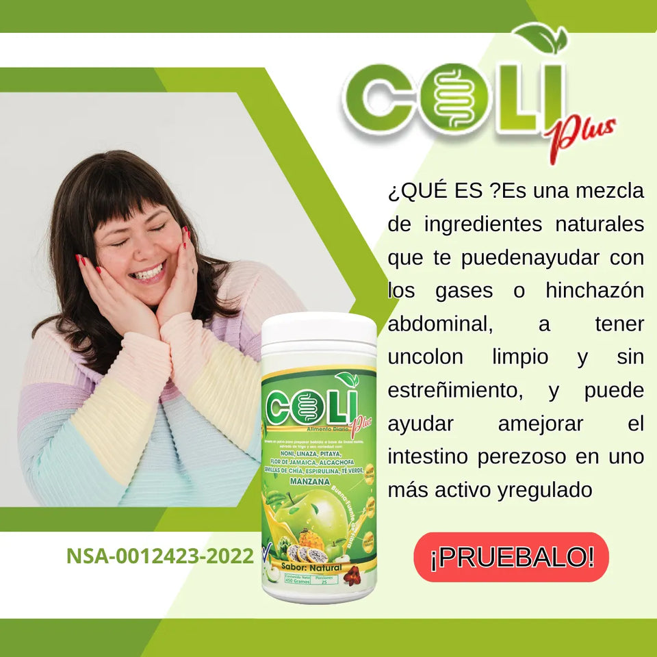 Nuevo limpiador intestinal Coli Plus (Rinde 25 porciones)