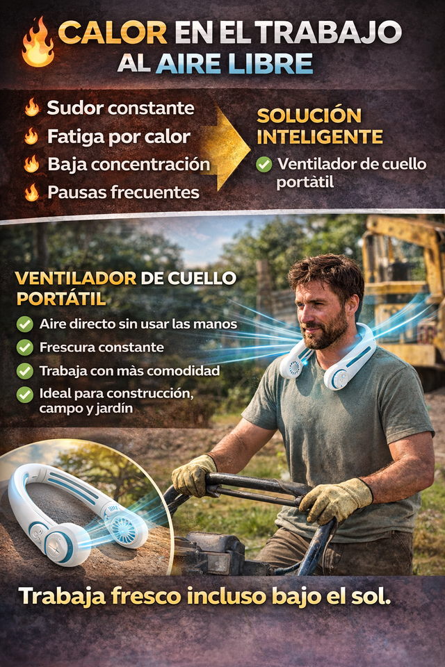 Ventilador de cuello portátil