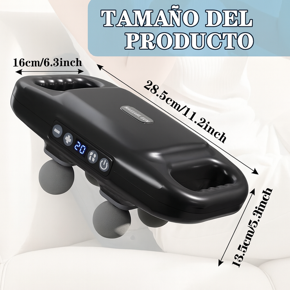 PISTOLA DE MASAJE 4 CABEZALES