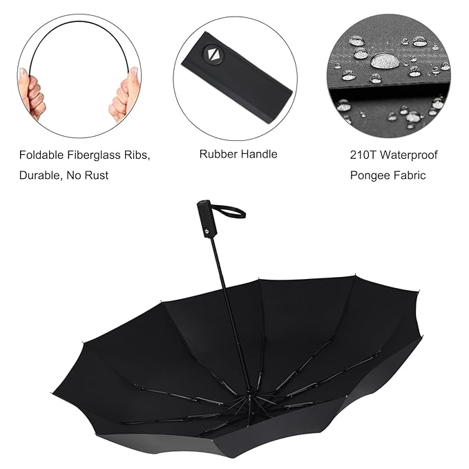Nueva Sombrilla Plegable con Mango de Anillo