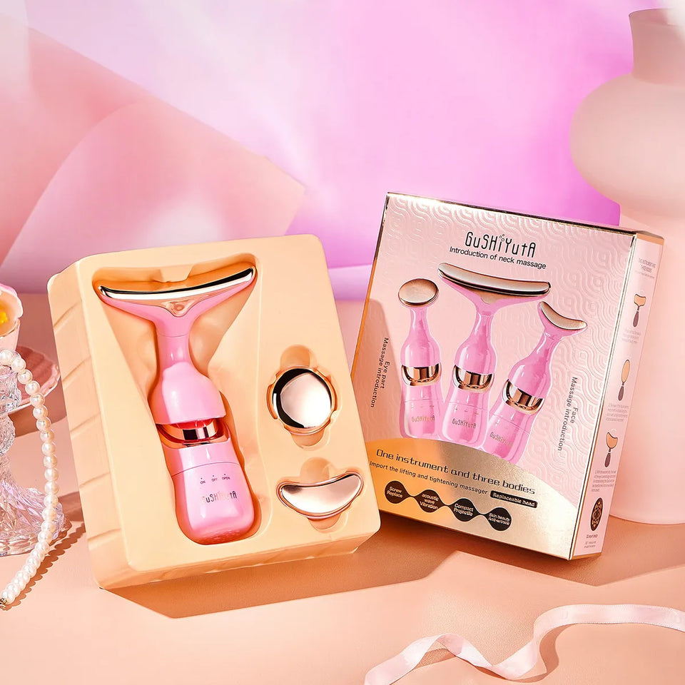 Nuevo DISPOSITIVO DE ESTIRAMIENTO FACIAL 3 EN 1 (MASAJE + EMS)