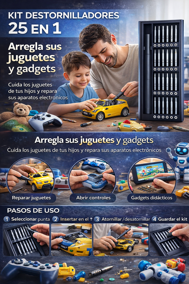Nuevo Kit Mini Destornilladores Magnéticos Portátil