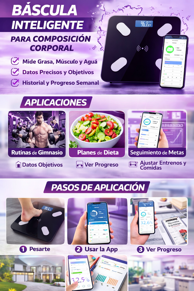 Nueva Báscula Inteligente Salud y Peso