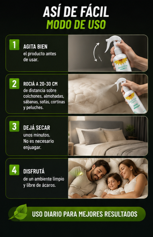 Nuevo Spray Antiácaros Rápido