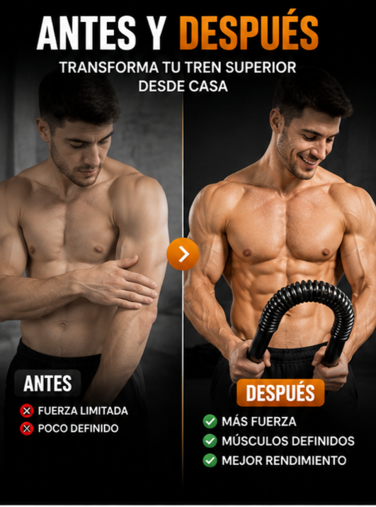Entrenador Muscular de Brazos con Resorte Ajustable