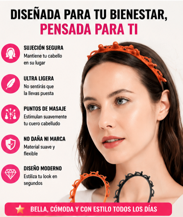 Nuevo Diadema Trenzada Fácil Estilo Diario