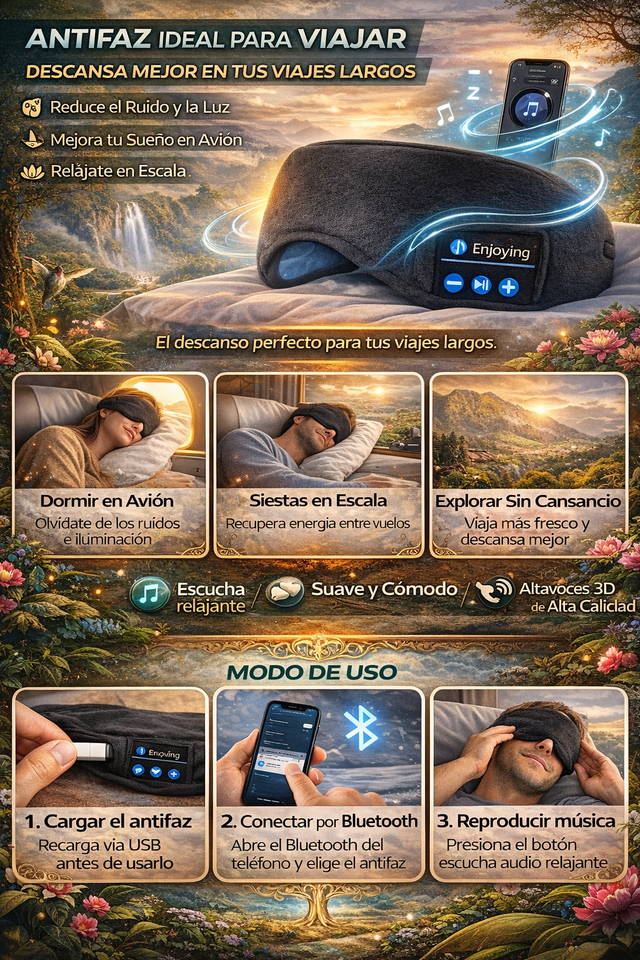 Nuevo Antifaz Bluetooth