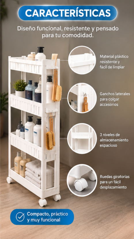 Nuevo Organizador Desmontable para Baño y Cocina