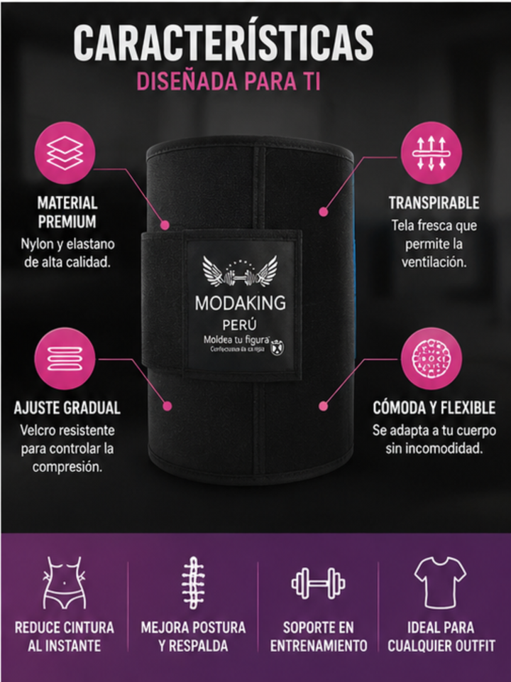 Nuevo Faja Elástica Invisible Fitness de Compresión