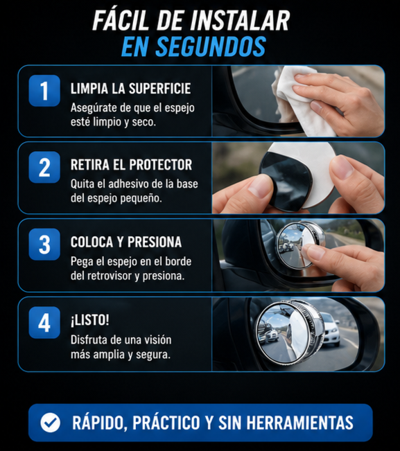 Nuevo Espejo Convexo Punto Ciego Auxiliar