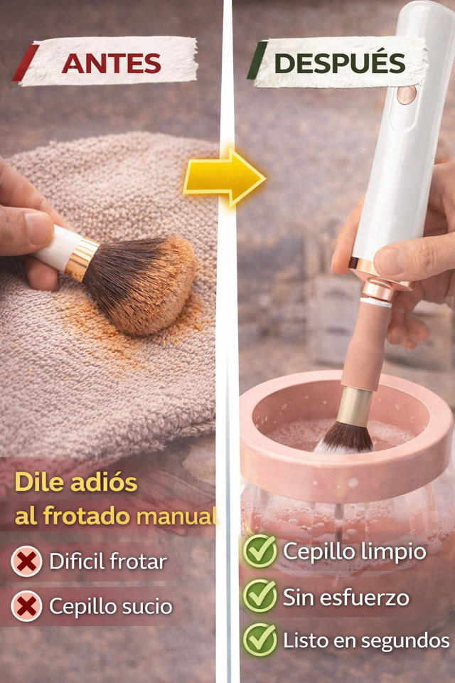 Nuevo Limpiador Eléctrico de Brochas Rápido Portátil