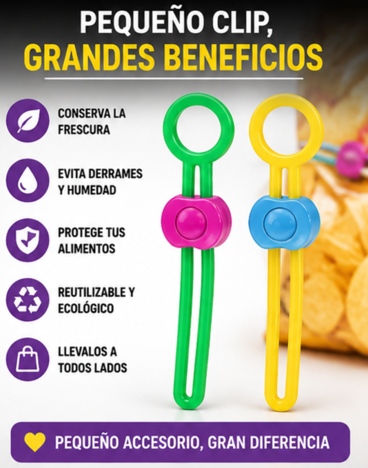 Nuevo SET de 20 Clips Selladores Flexibles Para Alimentos
