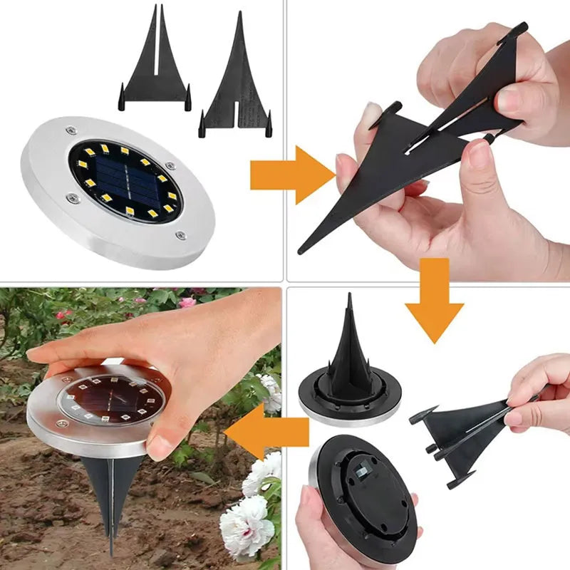 Nuevo SET DE 4 LUCES SOLARES PARA JARDÍN