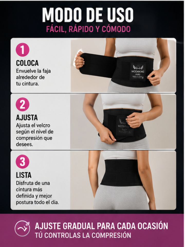 Nuevo Faja Elástica Invisible Fitness de Compresión
