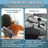 PISTOLA DE MASAJE 4 CABEZALES