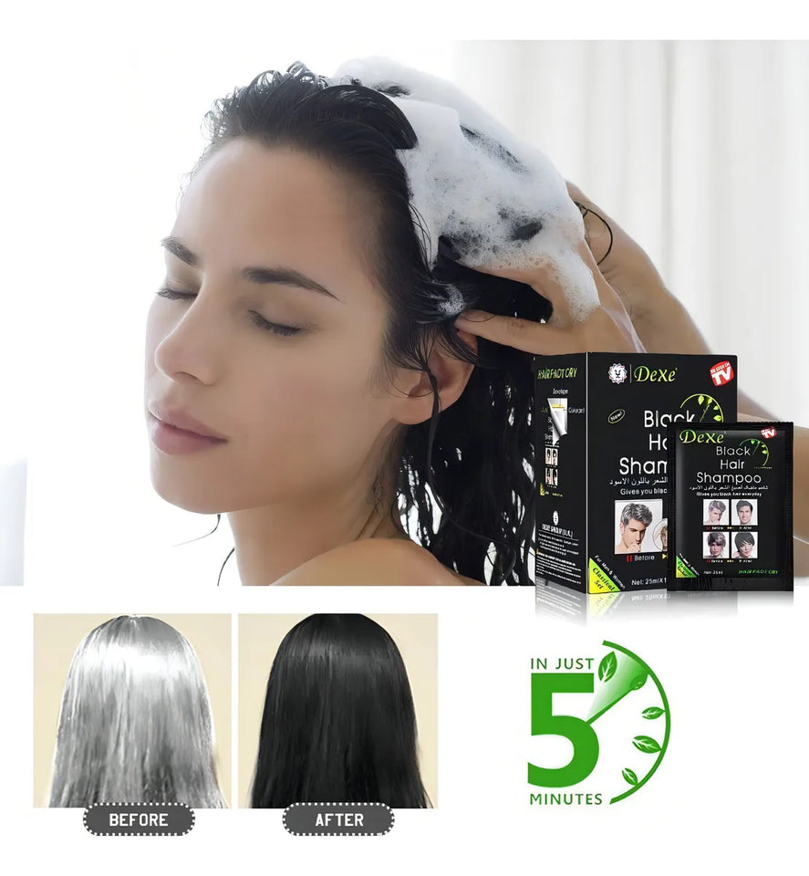 SHAMPOO CUBRE CANAS NEGRO INSTANTÁNEO