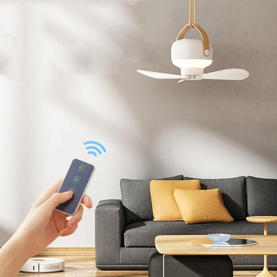 Nuevo Ventilador Portátil con luz y control remoto