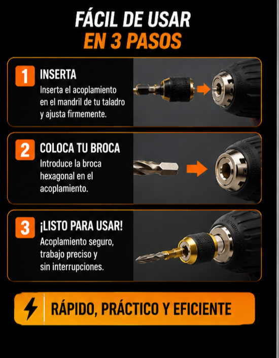 Nuevo Acople Cambio Rápido Pro Fácil