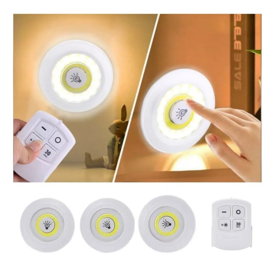 Nuevas LÁMPARAS LED 3 unidades MULTIUSOS – Control Remoto