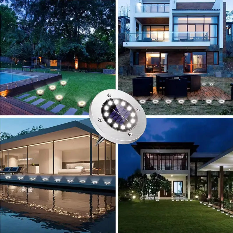Nuevo SET DE 4 LUCES SOLARES PARA JARDÍN