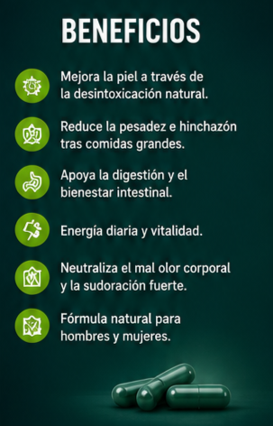 Nuevo Deos Cápsulas de Clorofila Fuerza Natural