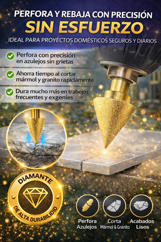 Nueva Broca Diamante Fácil para Azulejos Mármol