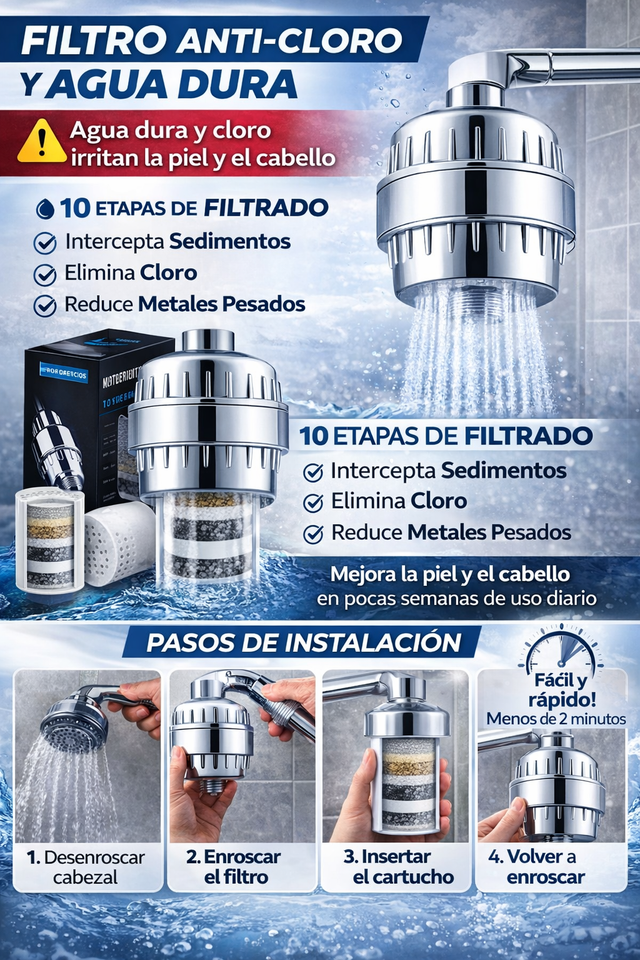 Filtro Ducha Purificador Stages Plus