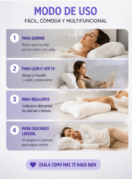 Almohada Ortopédica de Espuma Viscoelástica para Soporte Lumbar
