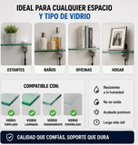 Nuevo Pinza Ajustable Sujeción Vidrio Estante F