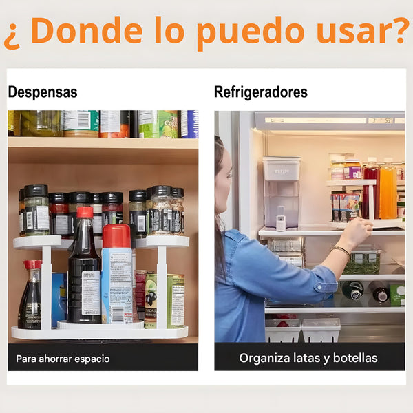 Nuevo Estante Giratorio de Doble Capa