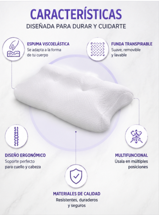Almohada Ortopédica de Espuma Viscoelástica para Soporte Lumbar