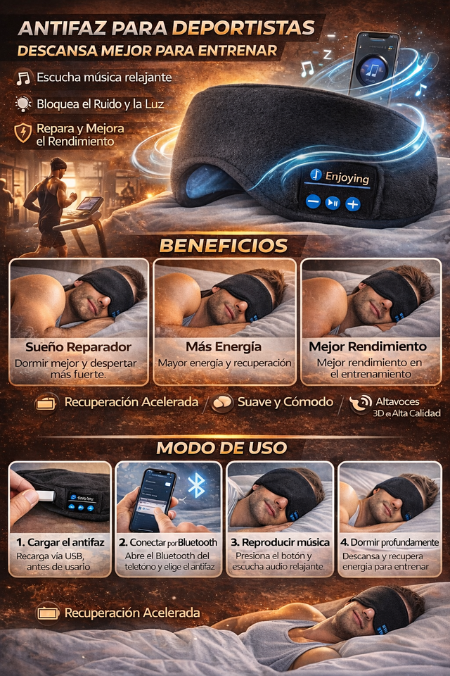 Nuevo Antifaz Bluetooth