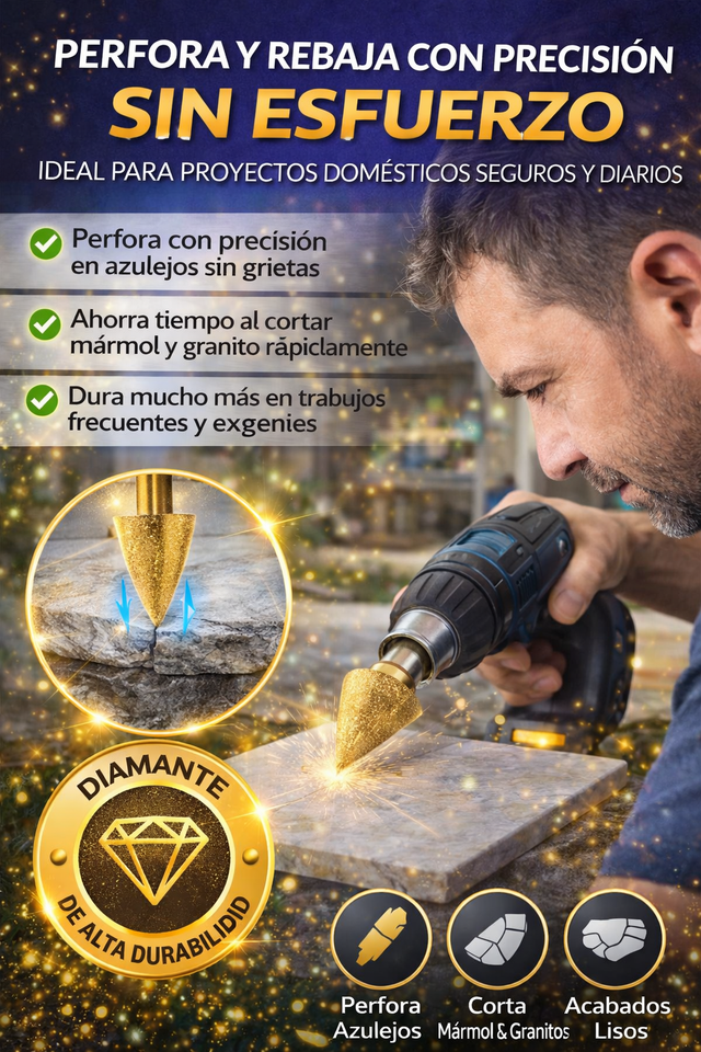 Nueva Broca Diamante Fácil para Azulejos Mármol