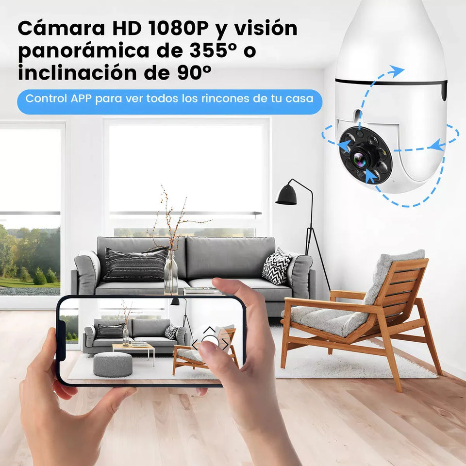 Cámara de Seguridad Tipo Bombillo