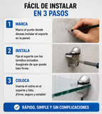 Nuevo Pinza Ajustable Sujeción Vidrio Estante F