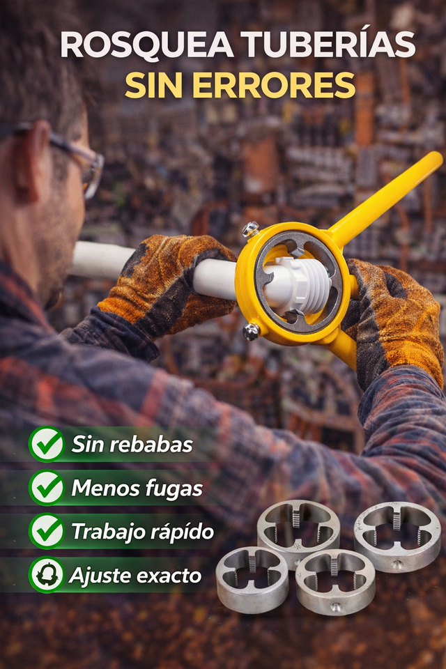 Nuevo Juego de Roscas para PVC Set de 6 piezas
