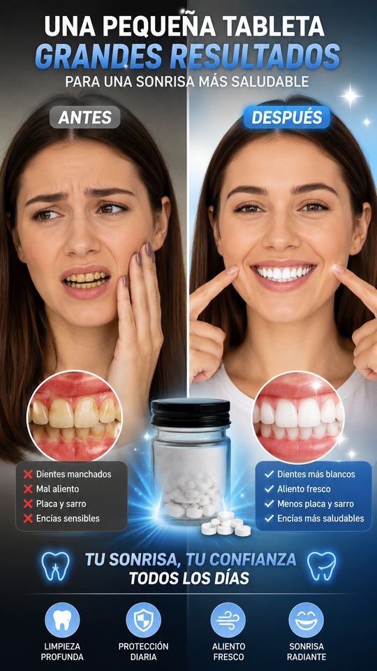 Nuevo Tabletas 62 capsulas Dentales Viaje Frescura Blanqueo