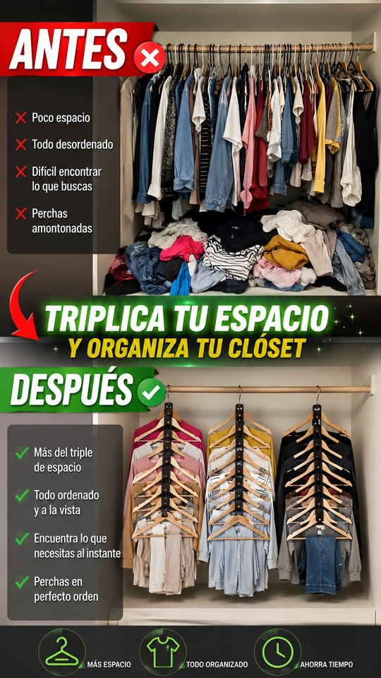 Nuevo 18 Gancho Conector Apilable Para Ropa