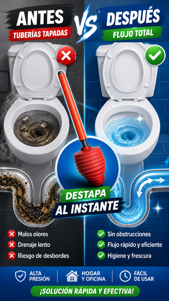 Nuevo destapador de inodoros