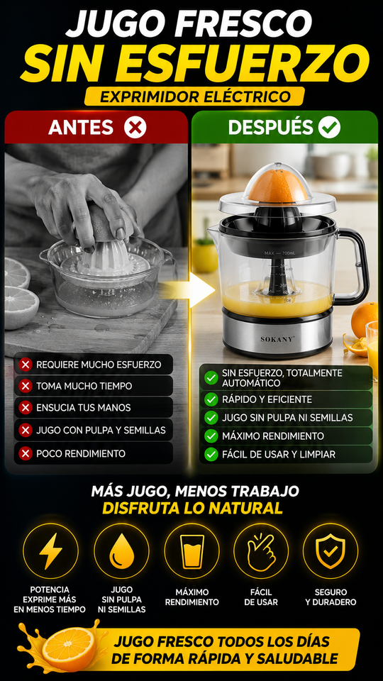 Nuevo Exprimidor Eléctrico para Naranjas Pro