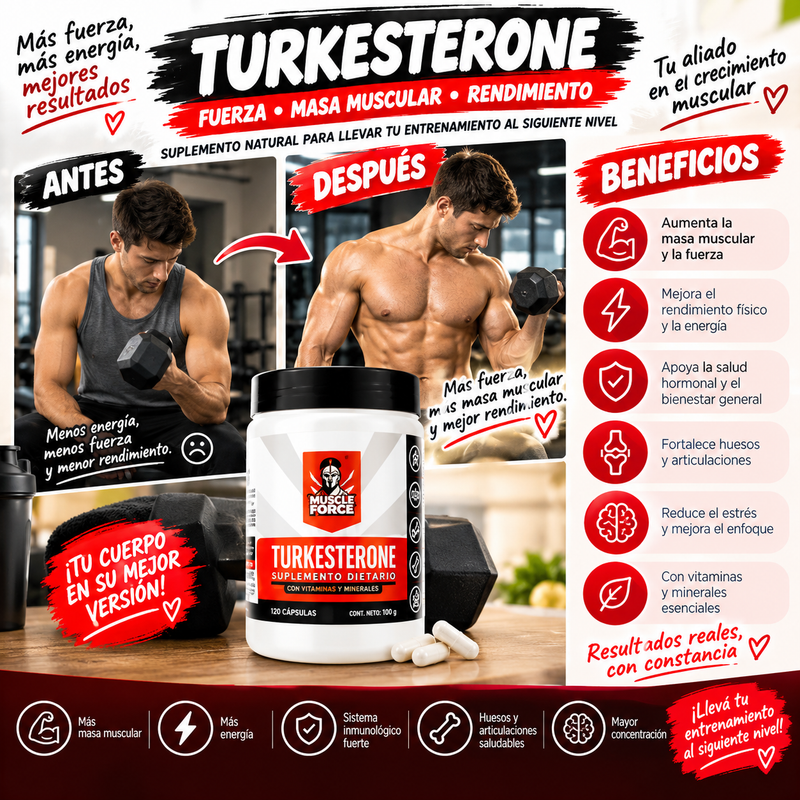 Nuevo Suplemento de Turkesterone para Rendimiento Físico