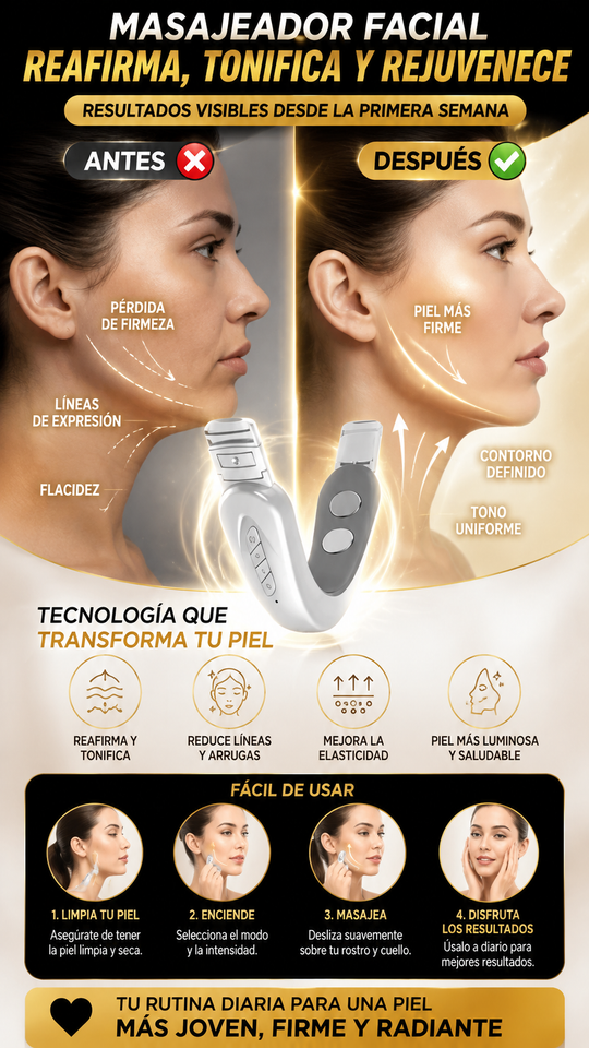 Nuevo Masajeador Facial V Portátil Compacto