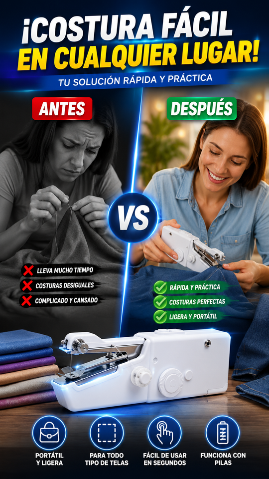 Nuevo Máquina de Coser Portátil Mini Fácil