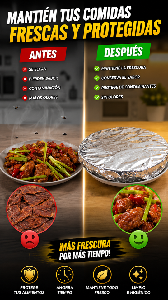 Nuevas Tapas Reutilizables Aluminio para Tazones
