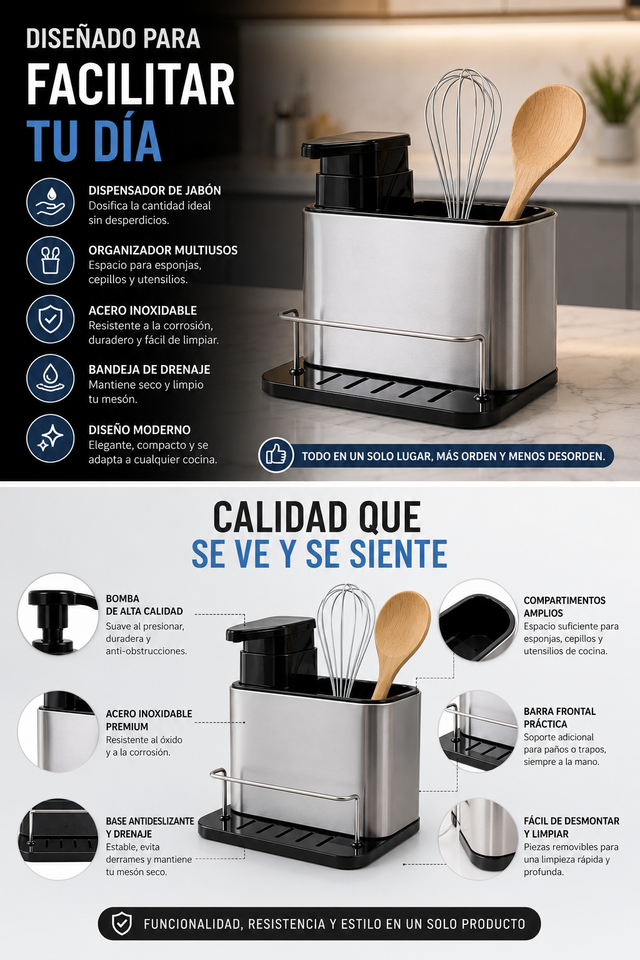 Nuevo Dispensador de Jabon con soporte