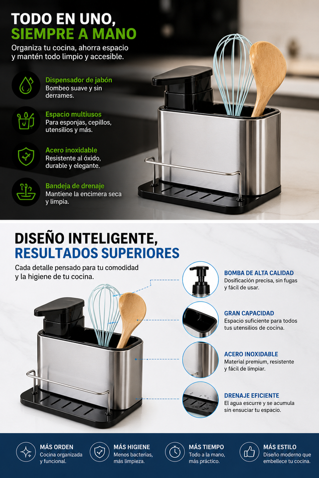Nuevo Dispensador de Jabon con soporte