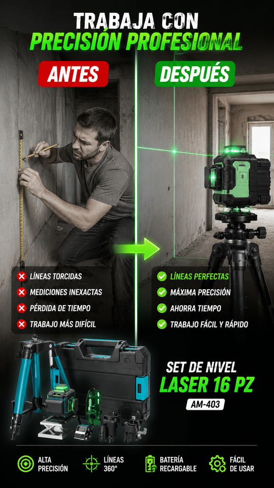 Nuevo Nivel Láser Multifunción Pro Compacto