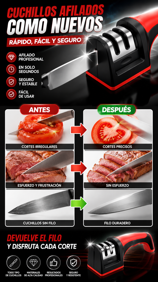 Nuevo Afilador Práctico 3 en 1